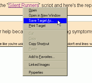 Right-click on the link and select "Save Target As…"