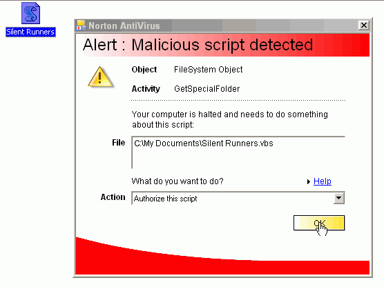 Choose "Authorize this script" by clicking on the "OK" button.